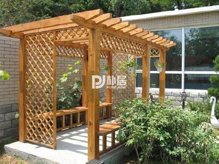 家庭防腐木花架葡萄架