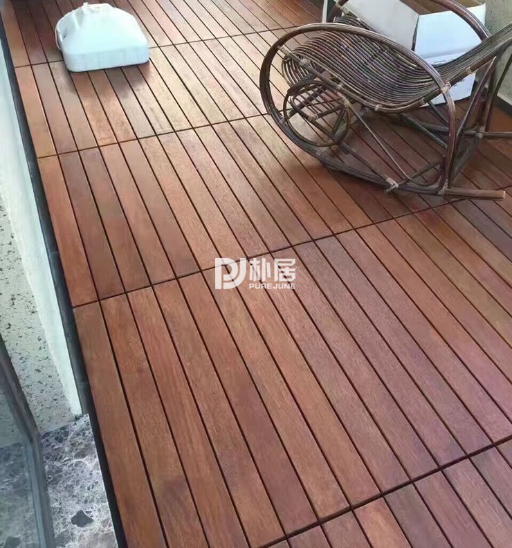 阳台菠萝格木地板 适合休憩娱乐
